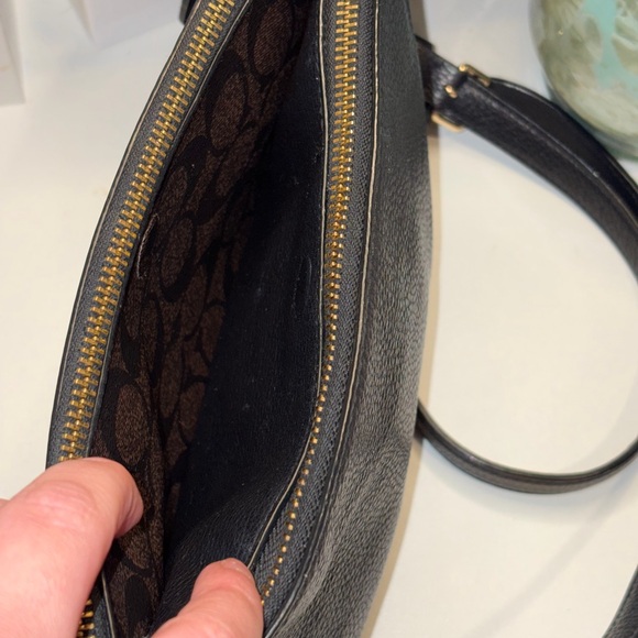 Coach Mia Crossbody Signature Canvas Brown Black Gold F76646 EUC - Picture 12 of 13
